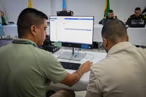 Puesto de Mando Unificado de la Policía Valle en Tuluá. Elecciones 29 de octubre de 2023.