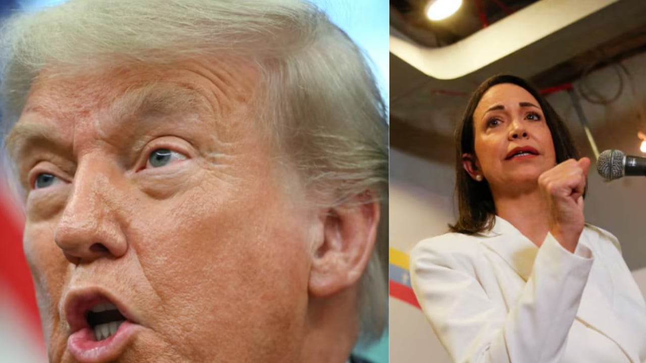 Donald Trump a Maria Corina Machado