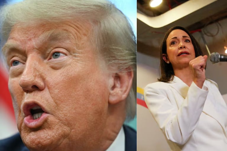 Donald Trump a Maria Corina Machado