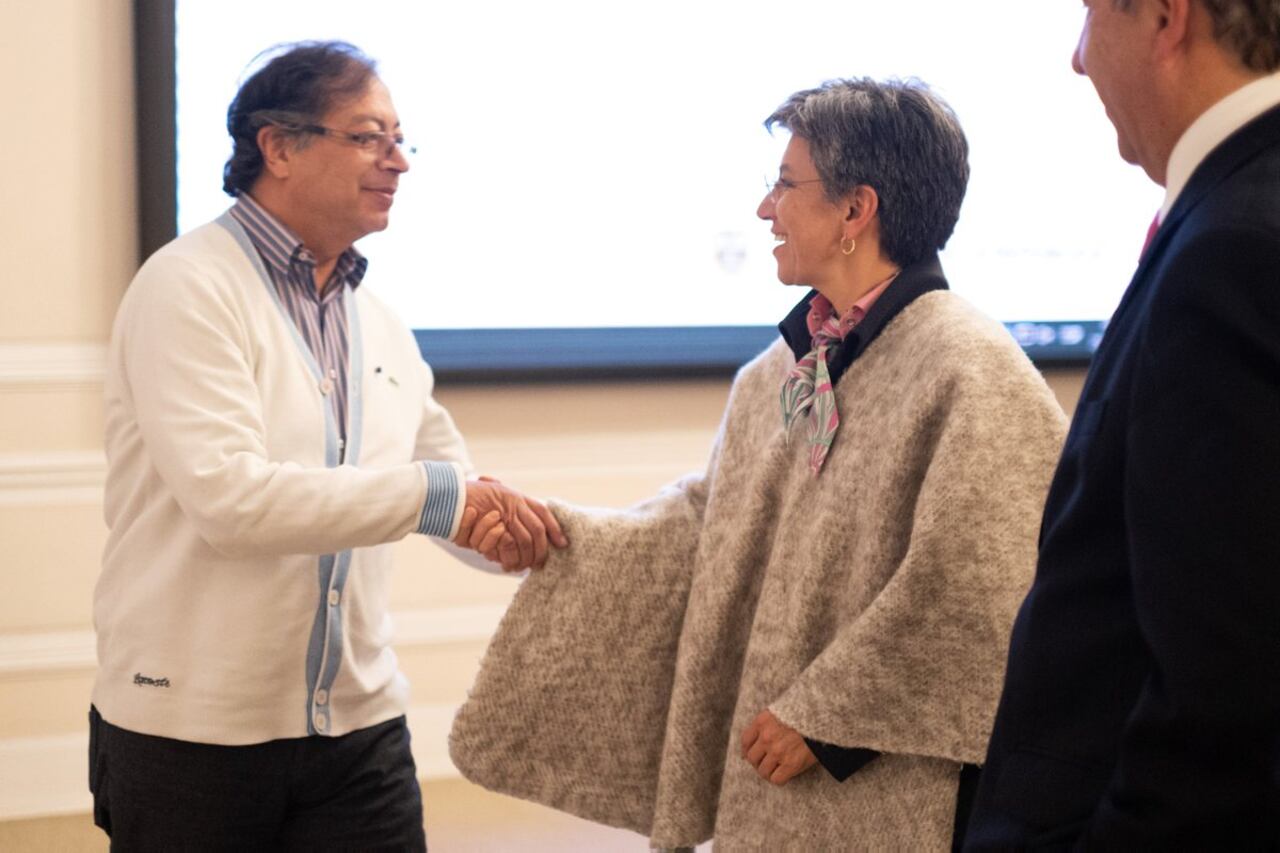 Presidente Gustavo Petro y la alcaldesa Claudia López