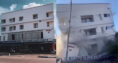 El antes y después del terremoto en la Notaría 20 en el oriente de Cali.