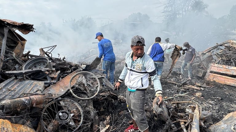 Incendio en Navarro