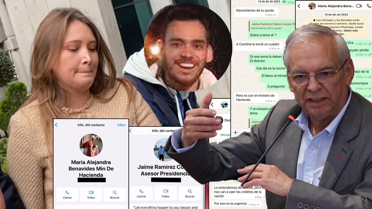 El ministro de Hacienda, Ricardo Bonilla; su exasesora Alejandra Bendavides; y el enlace entre Congreso y Presidencia, Jaime Ramírez Cobo.