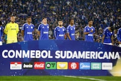 Jugadores de Millonarios contra Boston River.