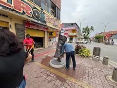 La figura de Celia Cruz será trasladada por un par de días al taller de la maestra Rosana Lombana para retocar los rasgos de su rostro y sus anclajes.