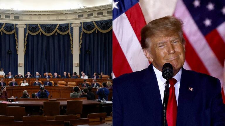 El Congreso de Estados Unidos aprobó que se revisen las declaraciones del expresidente Donald Trump. Foto: AFP.