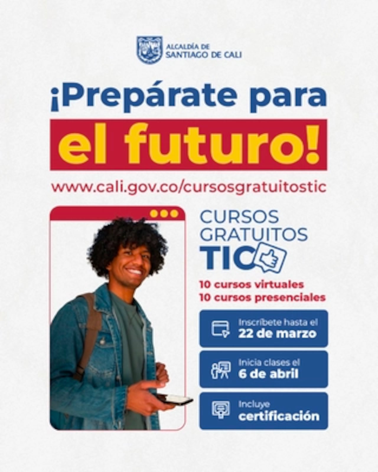 La Alcaldía habilitó una nueva convocatoria con formación en inteligencia artificial, Excel, robótica y herramientas digitales.