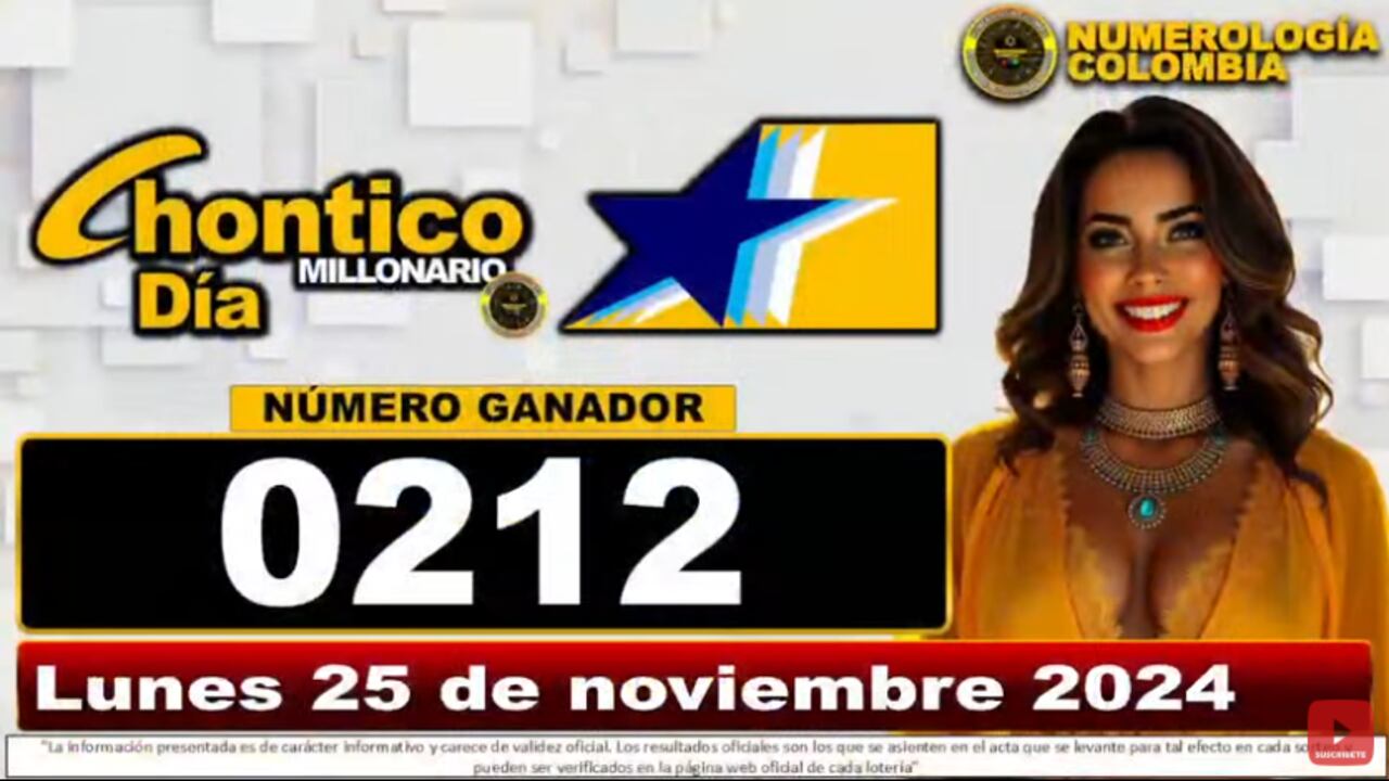 Resultado Chontico Día 26 de noviembre 2024 | Foto: Captura de pantalla YouTube Chontico Día 26 de noviembre