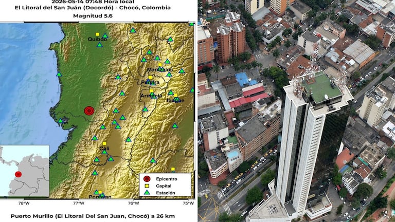El epicentro del fuerte temblor en Cali fue en El Litoral del San Juan, en el departamento de Chocó.