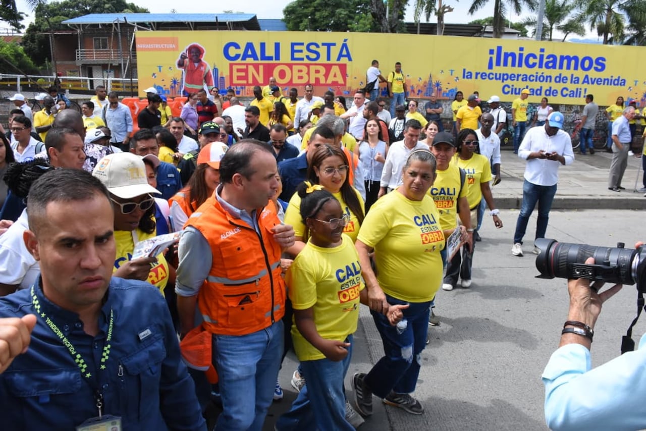 Apertura de las obras en la Avenida Ciudad de Cali.