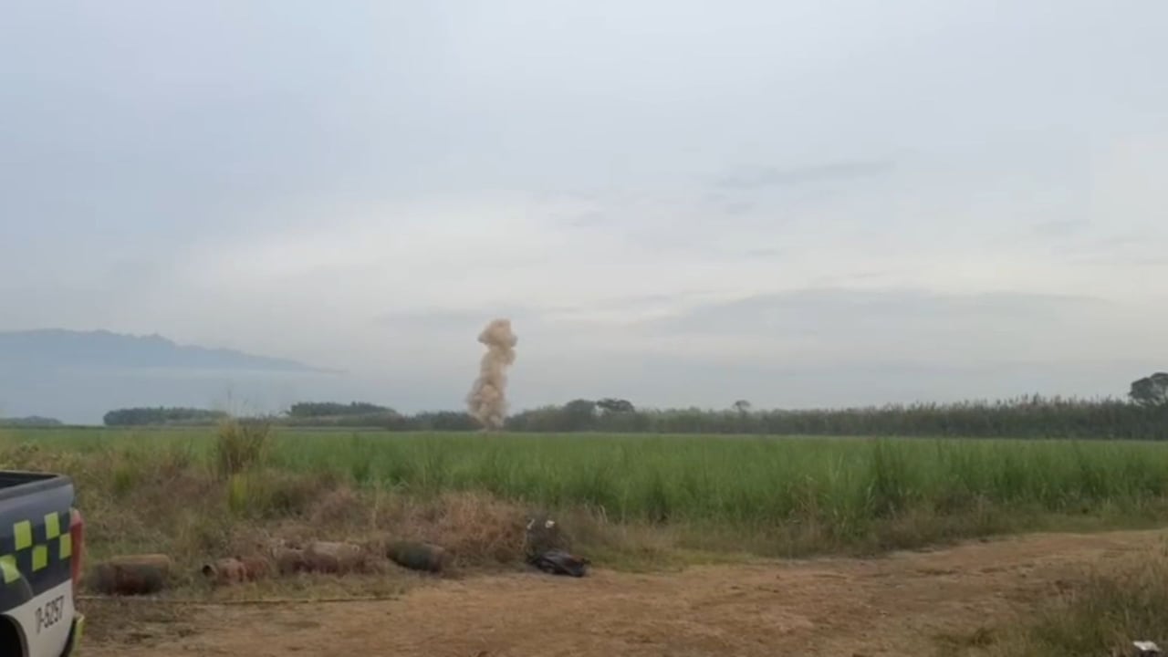 Cilindros incautados en el Cauca