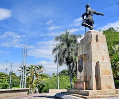 El monumento a Sebastián de Belalcázar se encuentra en Santiago de Cali, capital del Valle del Cauca, Colombia. El conquistador español Sebastián de ... Foto Wirman Rios