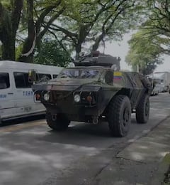 Integrantes del Ejército entraron a apoyar a los policías que se enfrentaron a los sujetos armados. Estos, al ver la llegada de los militares, optaro por huir.
