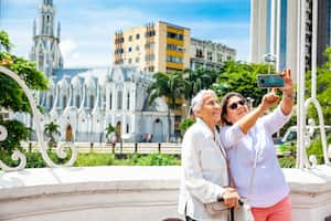 Turistas en Cali, Colombia.