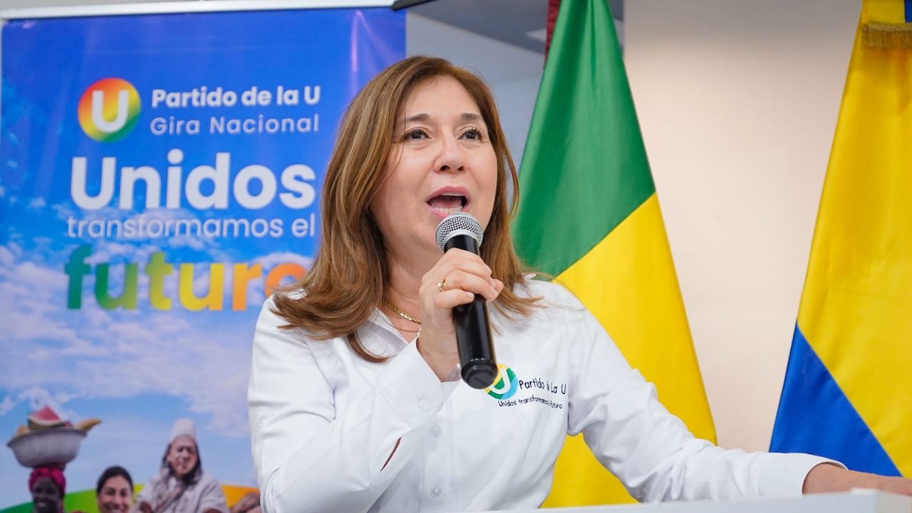 Dirigente del Partido de la U durante un encuentro.