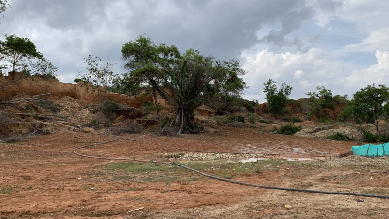 Hacienda Mandingas, ubicada en Cáceres, Antioquia, y utilizada para la minería ilegal.