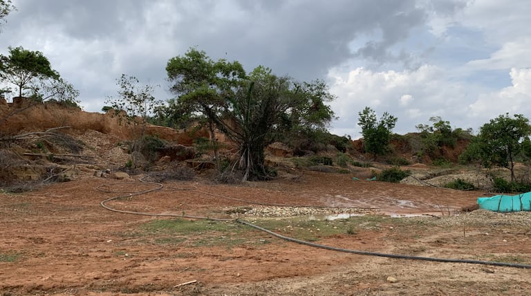 Hacienda Mandingas, ubicada en Cáceres, Antioquia, y utilizada para la minería ilegal.