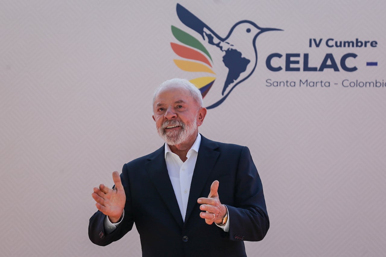 El presidente de Brasil, Luiz Inácio Lula da Silva, durante la instalación de la IV Cumbre CELAC- UE en Santa Marta.