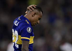 Sebastián Villa, extremo de Boca Juniors de Argentina.