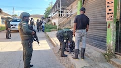 Bajo fuertes medidas de seguridad, los uniformados adelantan requisas entre las personas que se movilizan por los casco urbanos de los municipios.