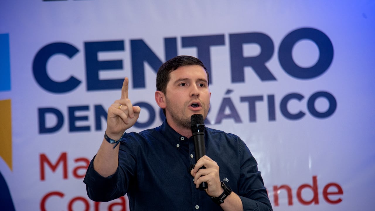 Juan Felipe Gómez Calderón durante una intervención pública.