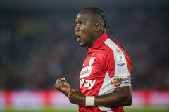 Hugo Rodallega, autor de uno de los golazos de Independiente Santa Fe.