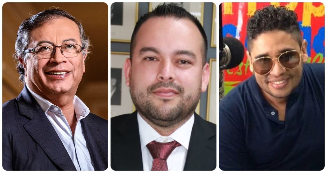 Gustavo Petro, Edwin Palma y Paco Ramírez.