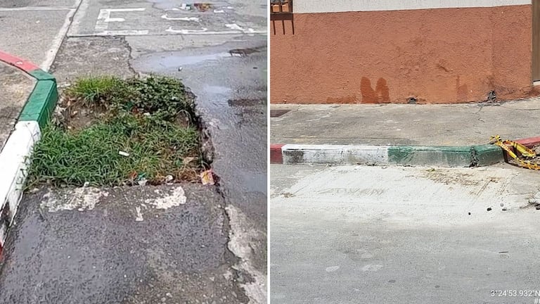 Así lucía el punto antes de la reparación en la Calle 5 Oeste #53, barrio Belisario Caicedo.