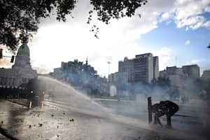 Imagen de las protestas que se están desarrollando en Argentina.