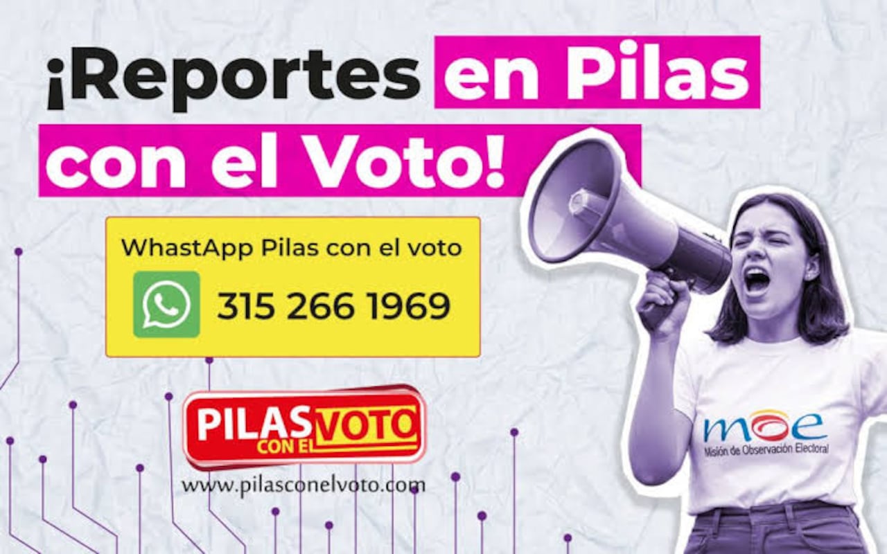 MOE invitó a la ciudadanía a participar masivamente en las elecciones y a reportar cualquier anomalía a través de la plataforma Pilas con el Voto o mediante la línea de WhatsApp 315266196.