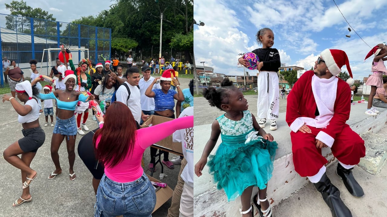 Creadores de contenido y comerciantes del centro se unen para darle una feliz Navidad a niños y personas adultas de escasos recursos en Cali.