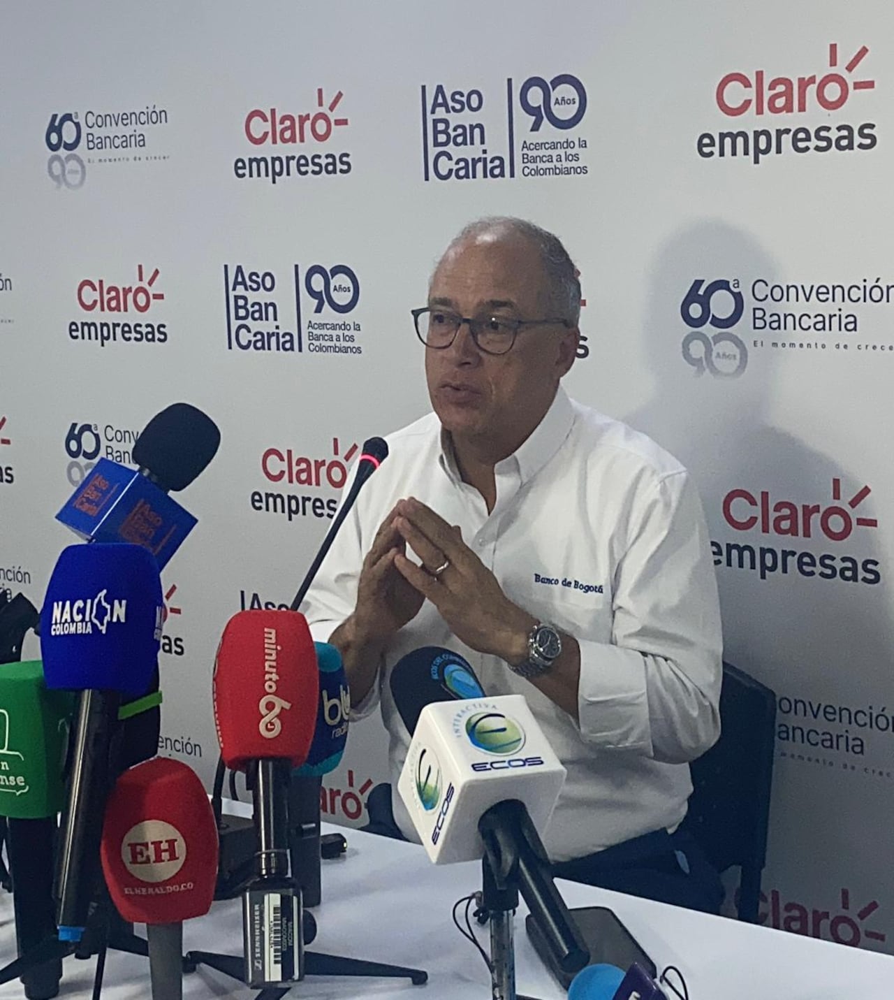 Juan Carlos Echeverry, presidente del Banco Bogotá, en Asobancaria.