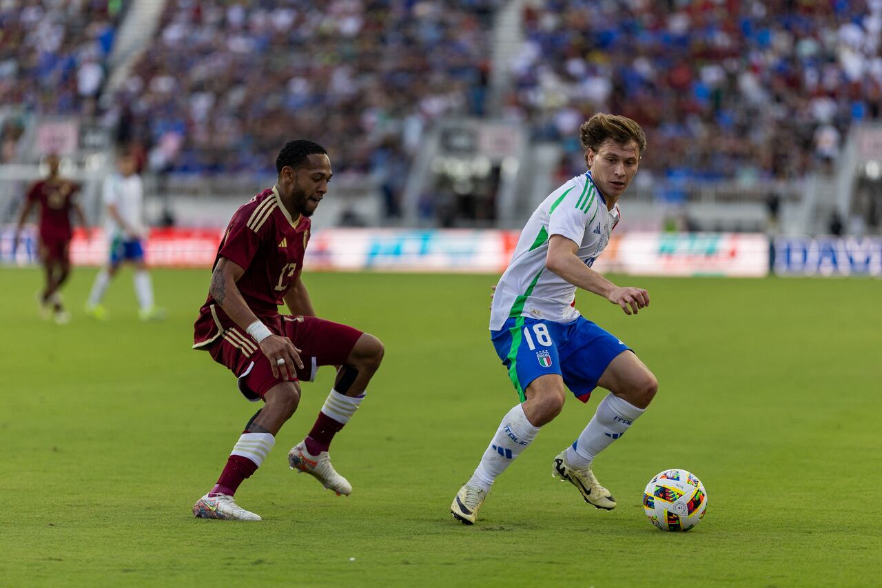 Imagen del amistoso entre Italia y Venezuela.