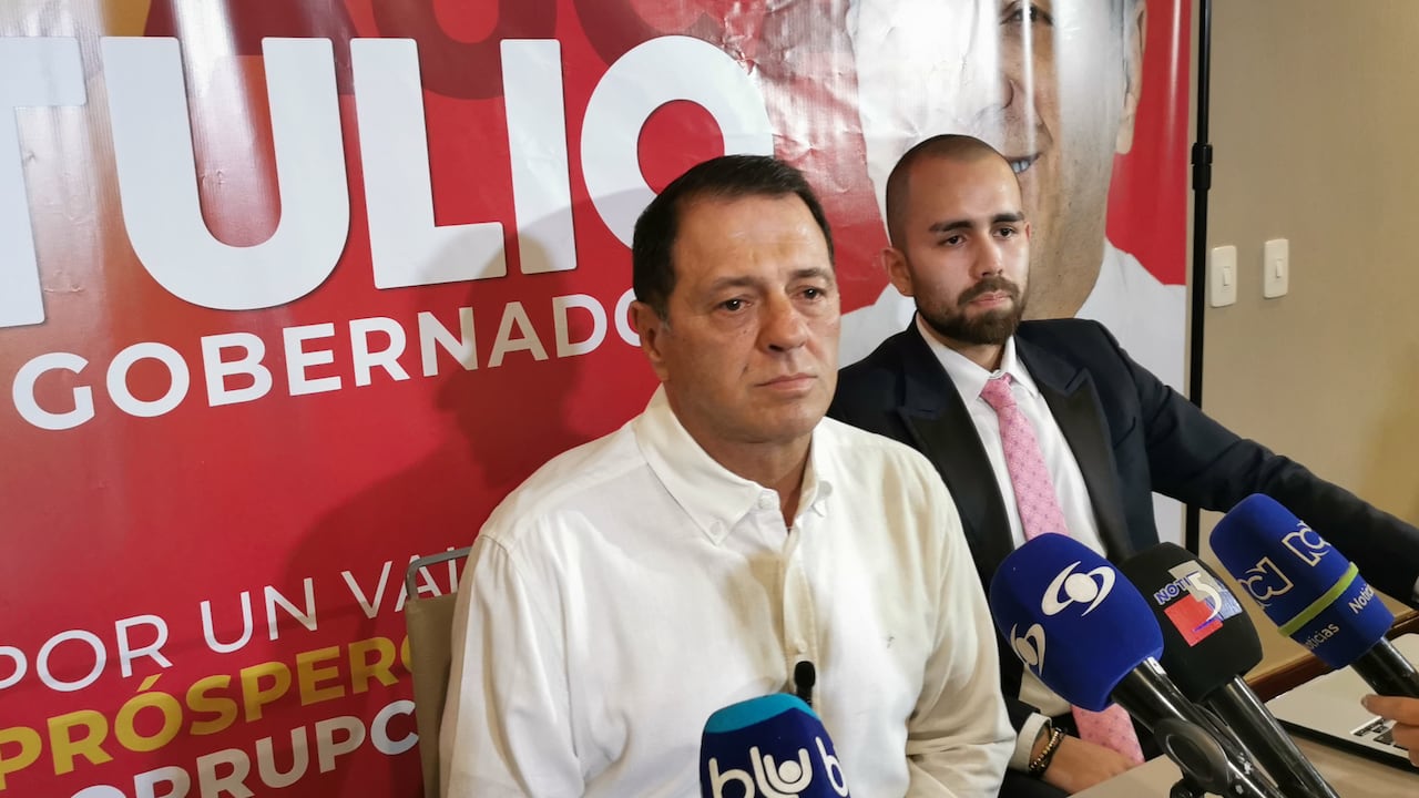 Cali; Política, Rueda de prensa del candidato Tulio Gómez. Candidato a la gobernación del Valle del Cauca. sept 25-23
