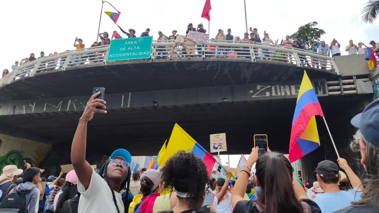 Así avanza la jornada de manifestaciones en Cali.