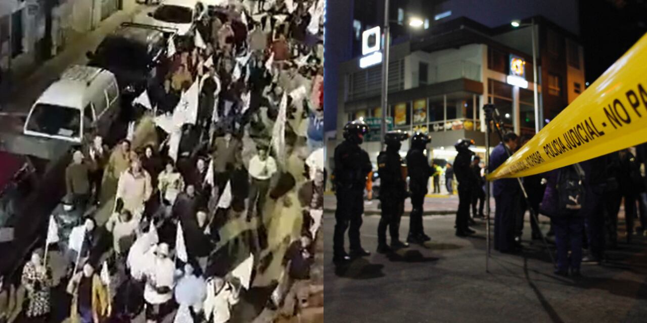 Seguidores de Fernando Villavicencio protestan en rechazo al asesinato del candidato presidencial de Ecuador.