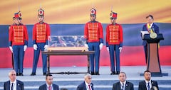 La espada de Bolívar fue una de las protagonistas de la posesión de Petro, pues su primera orden presidencial fue pedir que la trajeran para acompañar el evento.