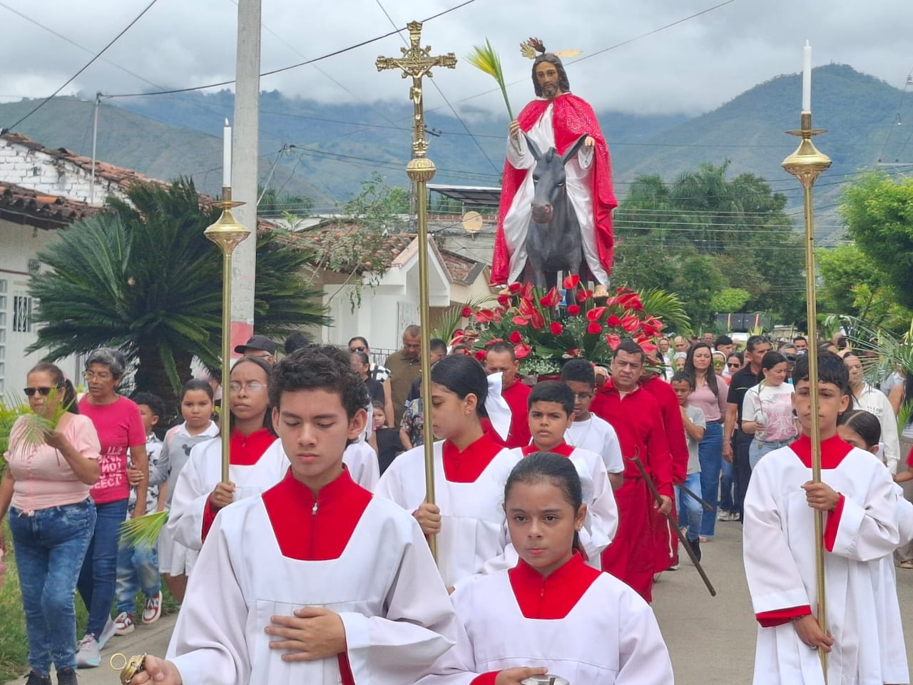 Procesión de Domingo de Ramos en Roldanillo, Valle del Cauca.