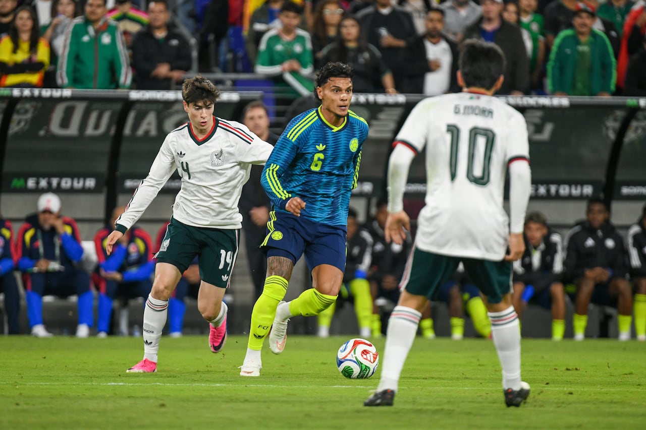 Momento del partido amistoso entre Colombia y México, en Baltimore, por la Fecha FIFA de septiembre y octubre.