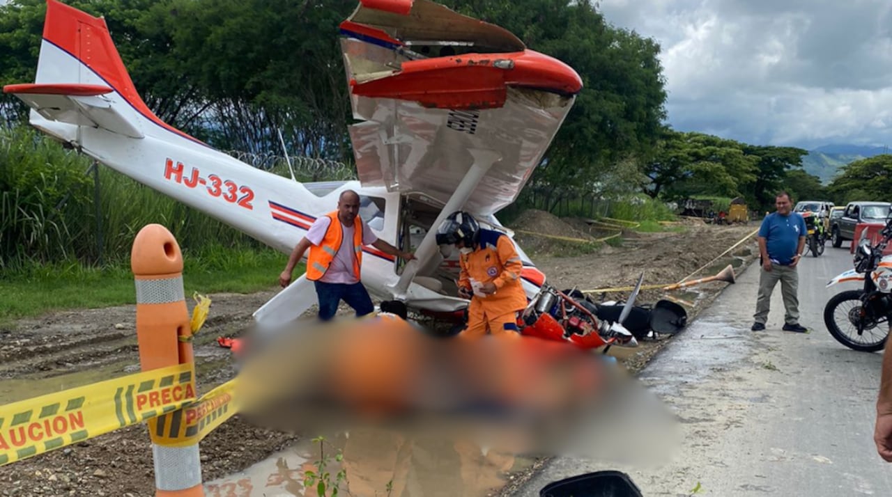 Avioneta accidentada en el Valle del Cauca este 28 de abril.