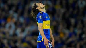 Edinson Cavani en el partido de Copa Libertadores (semifinales) entre Boca Juniors y Palmeiras