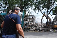 Demolición del Edificio María Mercedes en el barrio Cuarto de Legua.