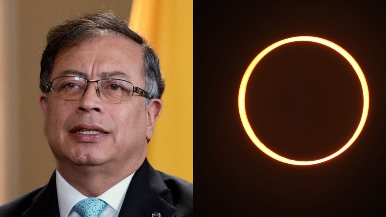 Gustavo Petro y sus imágenes del eclipse