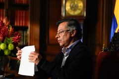 El presidente, Gustavo Petro, en su alocución presidencial, el 5 de agosto de 2025 en Bogotá