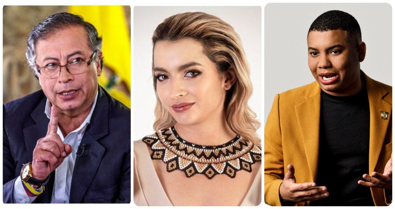 Gustavo Petro, Andrea Petro y Miguel Polo Polo.