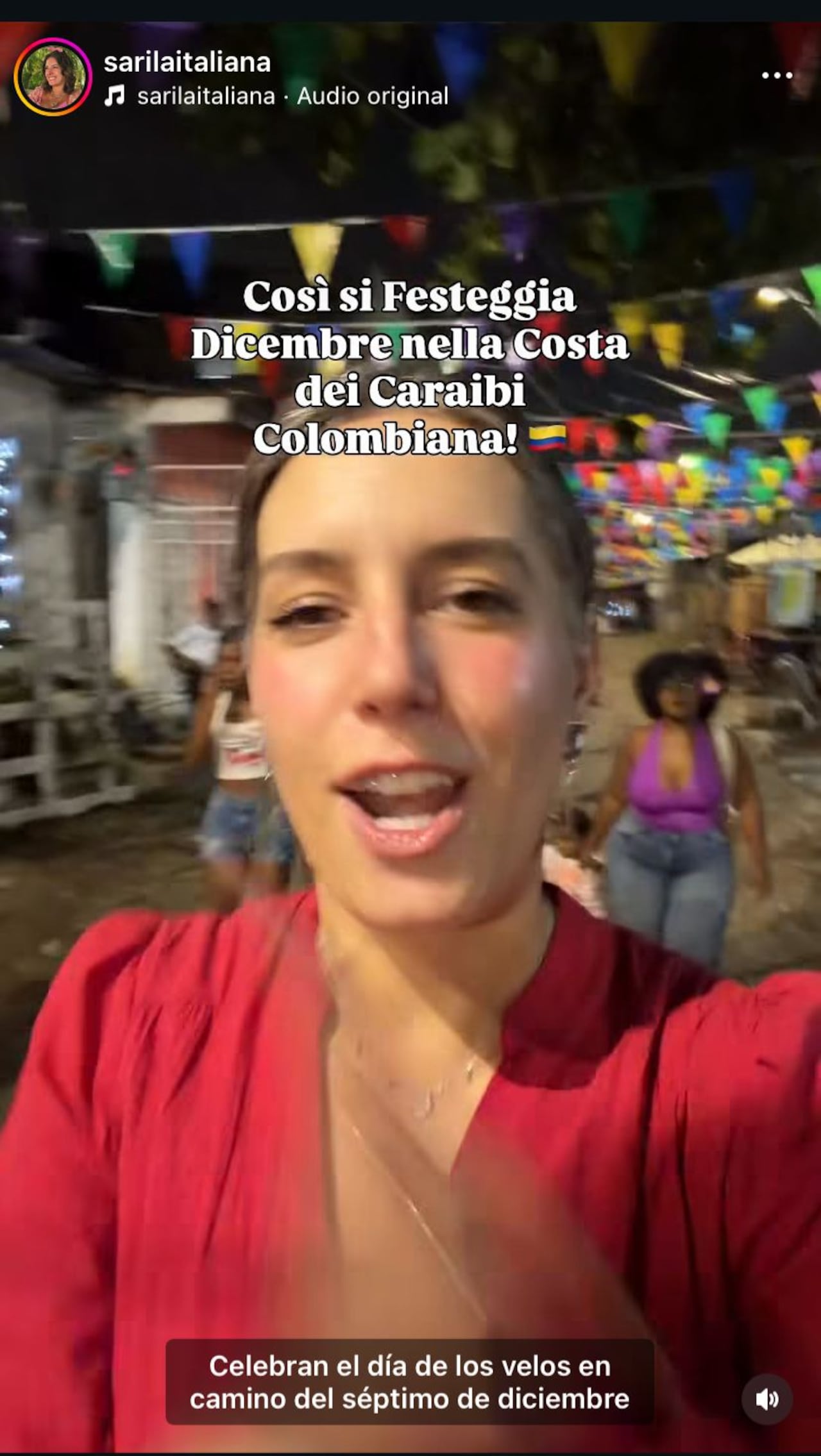 La joven aseguró que se siente feliz de estar en Colombia.
