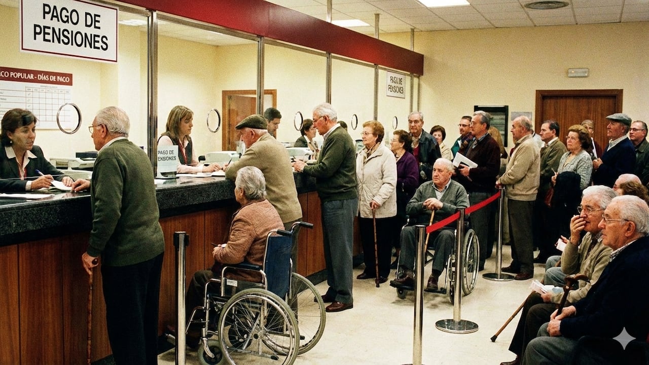 En Colombia miles de pensionados prefieren reclamar sus mesadas de forma presencial en las entidades bancarias.
