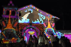 En La Plazoleta de la Capilla de San Antonio, en el Parque Panamericano y en el Parque Central Río Cali (Parque de las Piedras), se realizaron de manera simultánea tres espectáculos tecnológicos para conmemorar los 487 años de la capital vallecaucana.