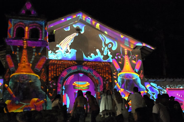 En La Plazoleta de la Capilla de San Antonio, en el Parque Panamericano y en el Parque Central Río Cali (Parque de las Piedras), se realizaron de manera simultánea tres espectáculos tecnológicos para conmemorar los 487 años de la capital vallecaucana.