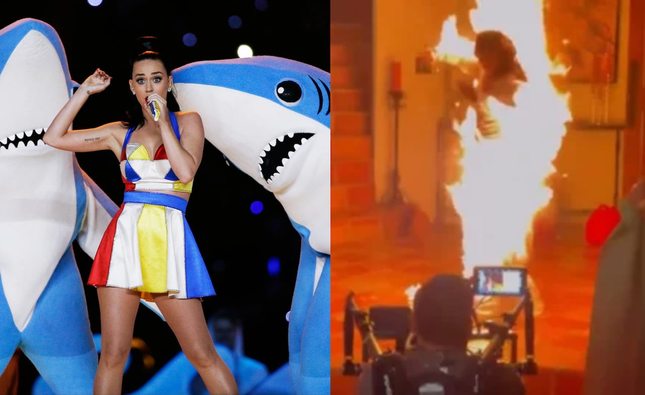impactante video de la cantante Katy Perry durante grabación desata alarma